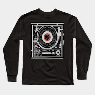 Turntable - Vintage Audio LP Vinyl Record Player Gift Long Sleeve T-Shirt